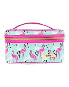 Косметичка квадратная MUST HAVE LIMITED Flamingo Lady pink