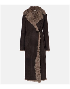 Замшевое пальто Joni с подкладкой из овчины, цвет poivre Nour hammour