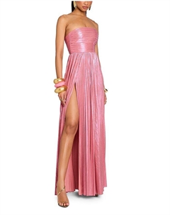 Севен плиссированное макси-платье с разрезом сбоку Retrofete, розовый
