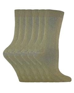 6 пар женских однотонных хлопковых носков, зеленый Sock snob