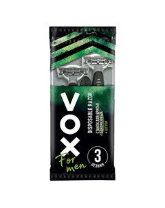 Станок для бритья одноразовый FOR MEN с тройным лезвием 4 шт Vox