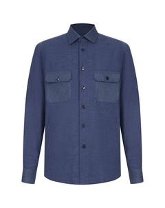 Рубашка из хлопка и кашемира Corneliani