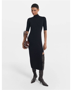 Трикотажное платье миди с разрезом Love republic