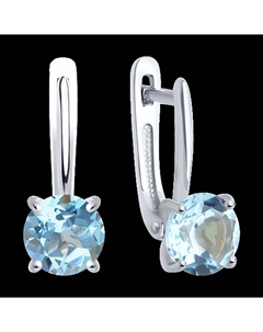 Серьги из белого золота с топазами Sokolov