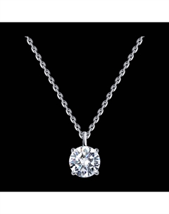 Колье из белого золота с бриллиантом выращенным Sokolov