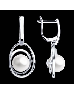 Серьги из серебра с жемчугом Sokolov