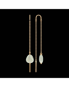 Серьги из золота с празиолитом Sokolov