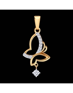 Подвеска из золота с фианитами Sokolov
