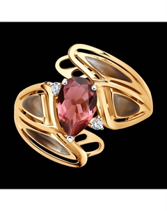 Кольцо из золота с турмалином, бриллиантами и эмалью Sokolov