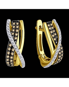 Серьги из желтого золота с бриллиантами Sokolov