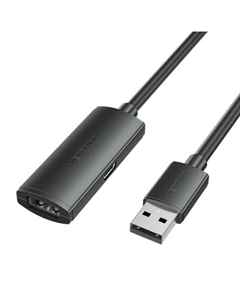 Кабель-удлинитель CBKBL активныйUSB 2.0 AM/AF с усилителем - 10м Черный Vention