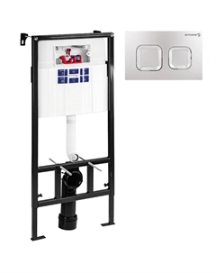 Инсталляция Sava Slim Superior SES40006472 для унитаза с клавишей смыва цвет Хром матовый Bettoserb