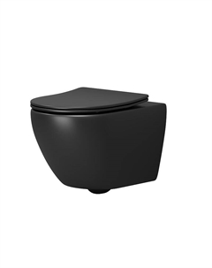 Унитаз Торнадо GR-4457BMSQ подвесной цвет Черный матовый с сиденьем Микролифт Grossman