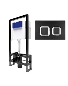 Инсталляция Sava Free Standing SFS40006487 для унитаза с клавишей смыва цвет Белый глянцевый Хром глянцевый Bettoserb