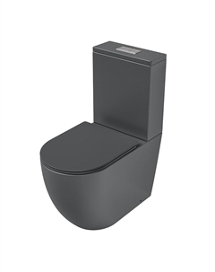 Унитаз компакт Торнадо GR-4494GMSQ цвет Серый матовый с бачком и сиденьем Микролифт Grossman