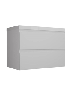 Тумба под раковину Манхэттен 80 ЛС-00002359 подвесная цвет Белый матовый Style line