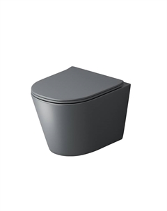 Унитаз Торнадо GR-4477GMSQ подвесной цвет Серый матовый с сиденьем Микролифт Grossman