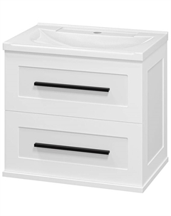 Тумба с раковиной Модерн 60 УТ000024623 подвесная Белая матовая Misty