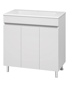 Тумба с раковиной Енисей 80 УТ000023577 Белая Misty