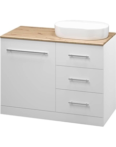 Тумба с раковиной Респект 120 R УТ000010572 Белая Дуб Артизан Misty