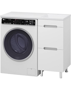 Тумба с раковиной Байкал 100 R УТ000014753 Белая Misty