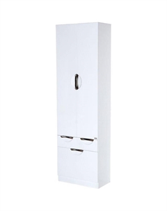 Шкаф пенал Орхидея 60 П-Жас05060-011К2Я с бельевой корзиной Белый Misty