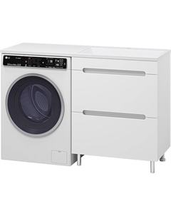 Тумба с раковиной Байкал 130 R УТ000014755 Белая Misty