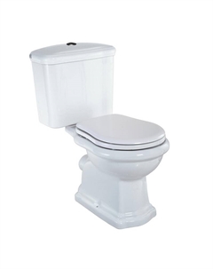 Унитаз компакт Bella 30311 цвет Белый с бачком с кнопкой Хром без сиденья Migliore