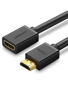 Кабель аудио-видео UGREEN HD107, HDMI (m) - HDMI (f), ver 2.0, 0.5м, GOLD, ф/фильтр, черный Ugreen