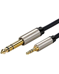 Кабель аудио UGREEN AV127, Jack 3.5 (m) - Jack 6.35 (m), 2м, серый Ugreen