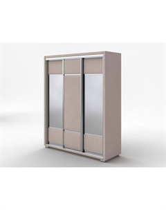 Шкаф Шкаф-купе 3х дв Orma Soft 2 (2 зеркала) (Ткань: Микровелюр Laska 15 Лён) 177x60 Орматек