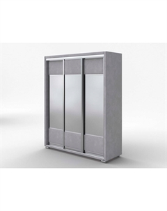 Шкаф Шкаф-купе 3х дв Orma Soft 2 (3 зеркала) (Ткань: Микровелюр Laska 05 Утренний туман) 177x60 Орматек