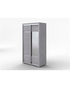 Шкаф Шкаф-купе 2х дв Orma Soft 2 (1 зеркало) (Ткань: Микровелюр Laska 05 Утренний туман) 119x60 Орматек