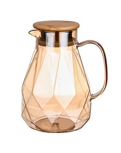 Кувшин Призма 1,5л с фильтром стекло, дерево, нерж.сталь Todelia