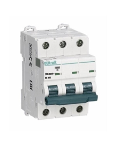Выключатель автоматический Systeme Electric ВА-105 DEKraft трехполюсный (3P/3П) 6А C 10кА (13175DEK) Systeme electric