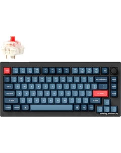 Клавиатура проводная/беспроводная V1 Max, механическая, Red Switch, подсветка, Bluetooth/Радиоканал/USB, черный (V1M-D1) Английская раскладка!!! Keychron