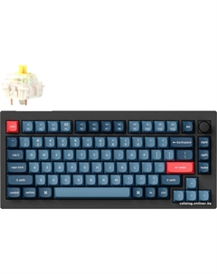 Клавиатура проводная/беспроводная V1 Max, механическая, Banana Switch, подсветка, Bluetooth/Радиоканал/USB, черный (V1M-D4) Английская раскладка!!! Keychron