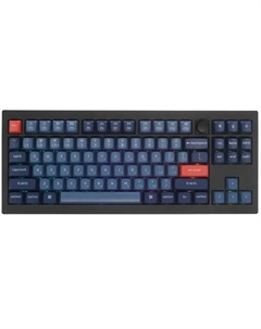 Клавиатура проводная/беспроводная V3 Max, механическая, Gateron Jupiter Red, подсветка, Bluetooth/Радиоканал/USB, черный/синий (V3M-D1) Английская раскладка!!! Keychron