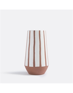 Двухцветная керамическая ваза В22 см Selora белый La redoute interieurs