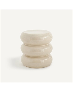 Приставной столик керамический с эффектом кракелюра Belly бежевый Am.pm.