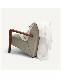 Плед из шерсти и полиамида Mantas бежевый Am.pm.