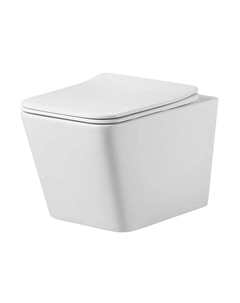 Унитаз подвесной AT10150 безободковый, с сиденьем микролифт, белый Agger