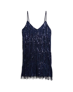 Платье Fringe sleeveless short, синий Superdry