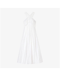 Платье с расклешенной юбкой, белый Sandro