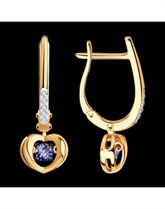 Серьги из золота с бриллиантами и танзанитами Sokolov