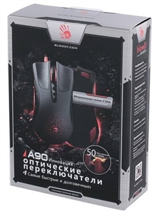 Мышь Bloody A90 черная, 4000dpi, USB 2.0, 8 кнопок A4tech