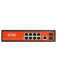 Коммутатор управляемый WI-MS310GF L2, 8*1000Base-T + 2*SFP, управление WEB/CLI/SNMP/RMON, VLAN, QoS, IGMP Snooping, STP/RSTP/MSTP, ACL, Securit Wi-tek