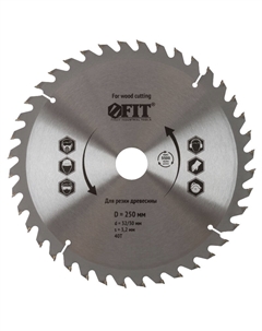 Диск пильный по дереву 37758 для циркулярных пил, 250х32/30х40T Фит