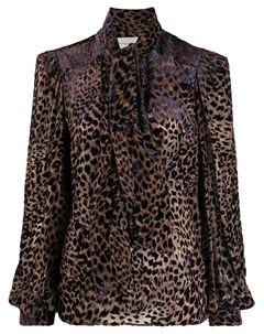 Блузка с леопардовым принтом Giuseppe di morabito