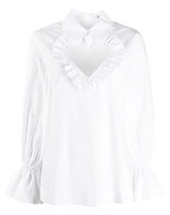 Vivetta рубашка с вырезом и оборками 42 белый Vivetta